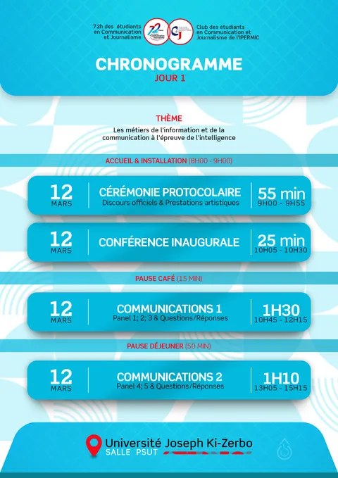 Programme détaillé — Jour 1