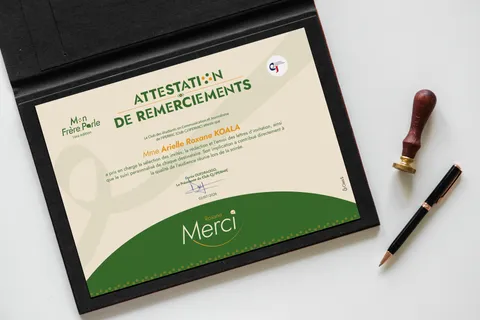 Mise en situation du certificat de participation