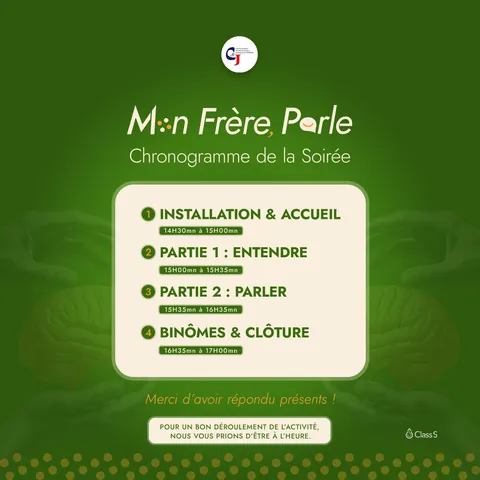 Chronogramme des ateliers et rencontres