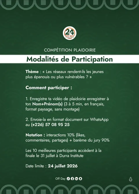 Modalités de participation au concours de plaidoirie